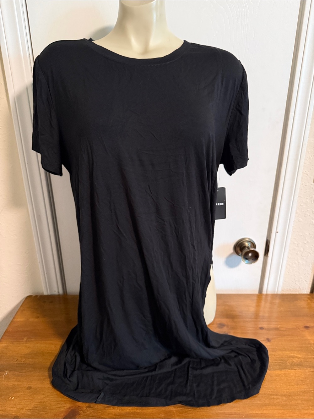 torrid Black Short Sleeve Crew Tunic Super Soft
